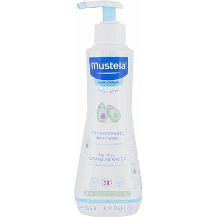 Mustela Bébé Soothing Cleansing Water No-Rinse Beruhigendes Reinigungswasser für sehr empfindliche Haut 300 ml für Kinder – Bild 1