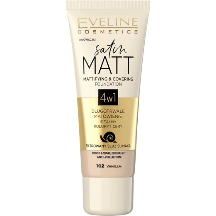 Eveline Satin Matt Mattierende Grundierung 102 Vanilla 30ml