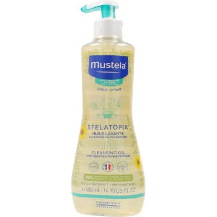 Mustela Stelatopia Cleansing Oil FRANKREICH Karton 1 Stueck x 500 ml mit reinigender Wirkung