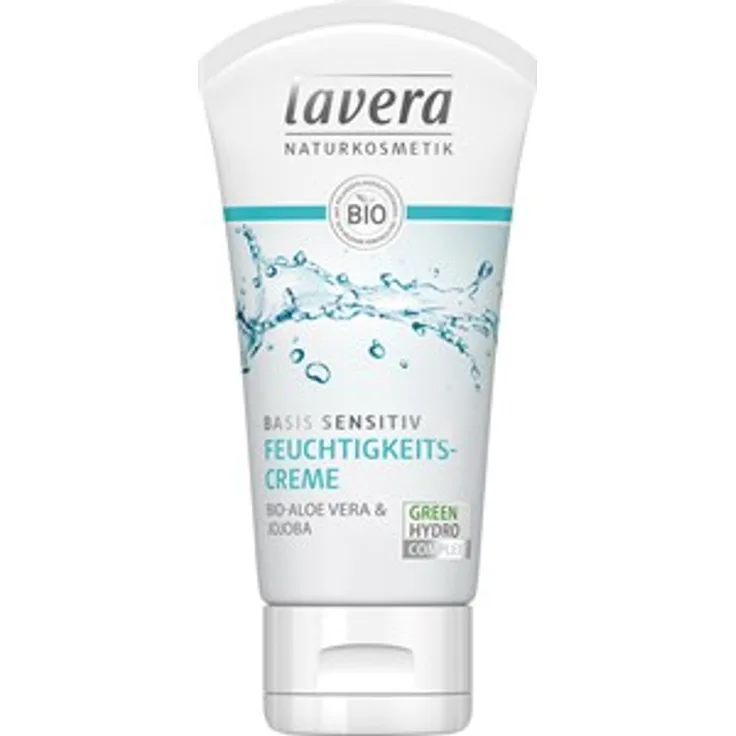 lavera Basis Sensitiv - Feuchtigkeitscreme Gesichtscreme 50 ml mit feuchtigkeitsspendender Wirkung