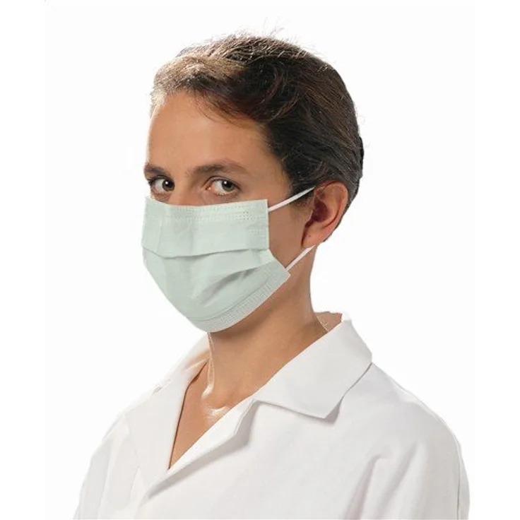 Meditrade 80-900 Suavel Protec Bewährte OP-Maske mit Elastischen Ohrschlaufen, 3 Lagig, Blau 50-er pack 