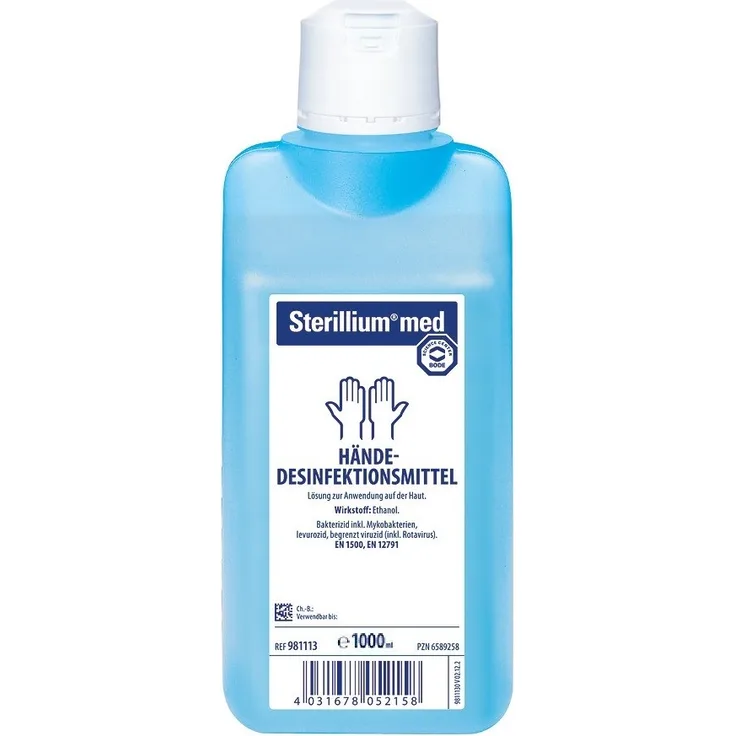 Sterillium med Handdesinfektion 85% Desinfektionsmittel 1 Liter, bakteritid, levurozid, begrenzt viruzid, EN1500 - Preisvergleich