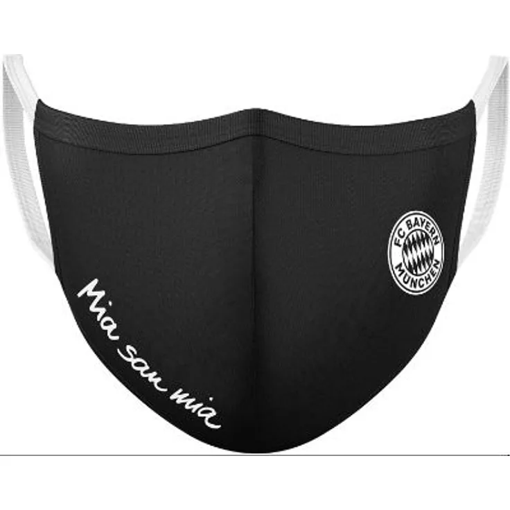 FCB Mund-Nasen-Maske schwarz