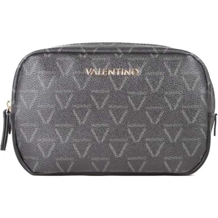VALENTINO BAGS Kosmetiktasche LADY RE, eleganter Kulturbeutel aus hochwertigem Lederimitat, 22 cm breit, 14 cm hoch, mit Reißverschluss und Logodruck