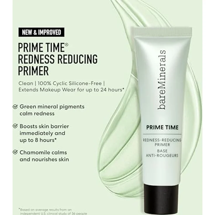 bareMinerals Redness-Reducing Primer, Make-up-Primer zur Reduzierung von Rötungen, 30 ml mit beruhigendem Kamillenextrakt – Bild 4