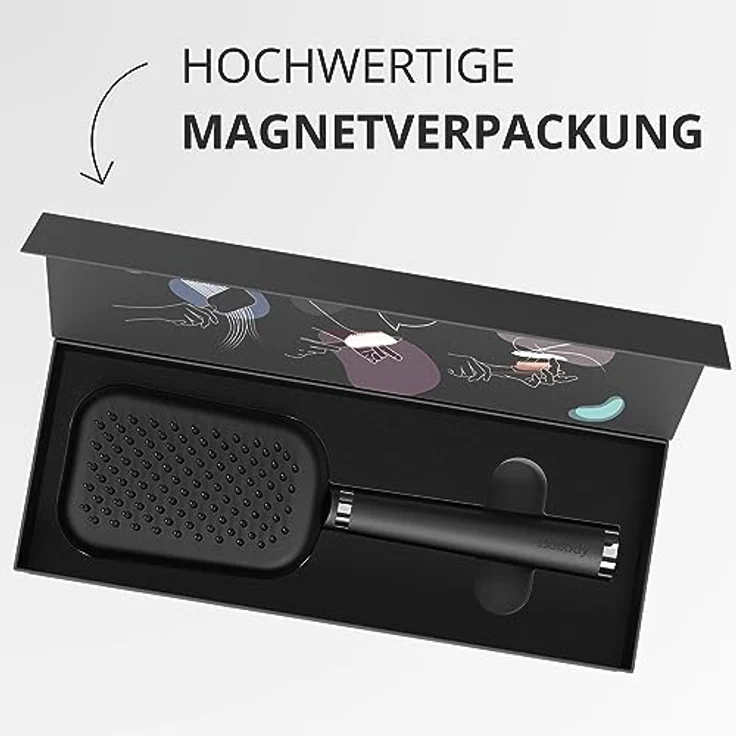 Bellody® Original Haarbürste - Bürste mit patentierter Reinigungsfunktion - sanft zum Haar, schont die Haare und massiert die Kopfhaut - Hair Brush in Classic Black – Bild 3