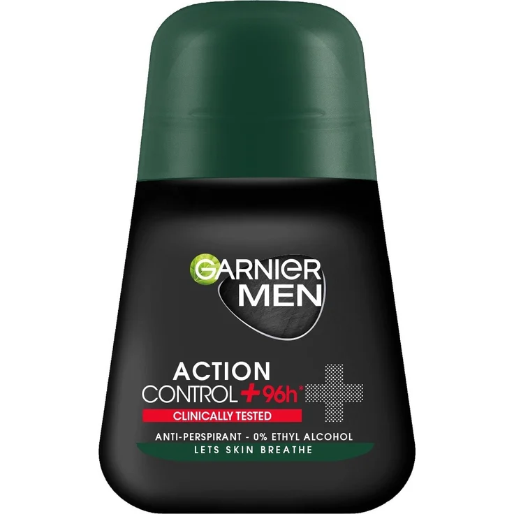 Garnier Men Roll-on Deo Action Control 96h+, antitranspirant für Herren, alkoholfrei, 50ml