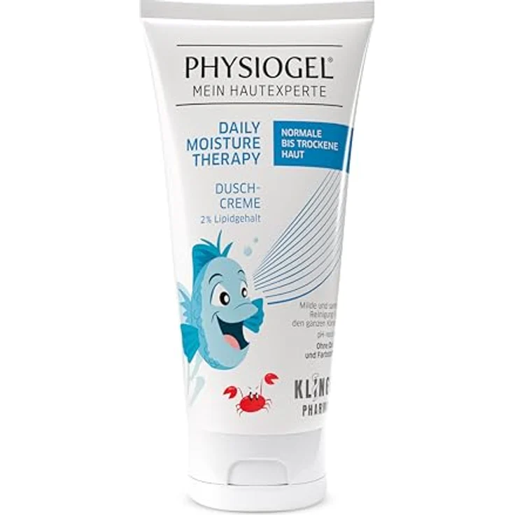 PHYSIOGEL Daily Moisture Therapy Dusch-Creme 150 ml - Kids Edition - feuchtigkeitsspendendes Duschgel für trockene Haut, dermatologisch getestet, ohne Duft- und Farbstoffe – Bild 1
