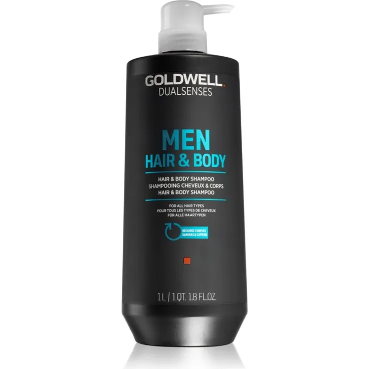 Goldwell Dualsenses For Men Shampoo & Duschgel 2 in 1, 1000 ml, für empfindliche Haut und Haare, reinigt und pflegt
