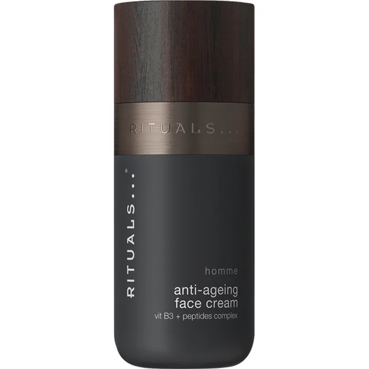 RITUALS HOMME Anti-Ageing Face Cream, 50 ml mit Vitamin-B3-Peptid-Komplex, für alle Hauttypen geeignet