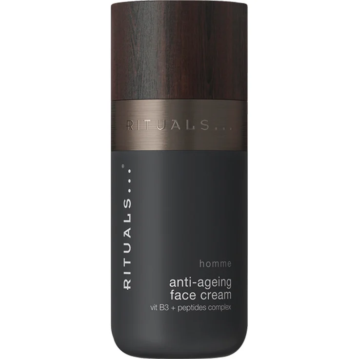 RITUALS HOMME Anti-Ageing Face Cream, 50 ml mit Vitamin-B3-Peptid-Komplex, für alle Hauttypen geeignet