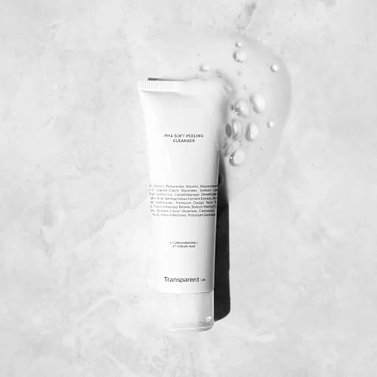 Transparent Lab PHA Soft Peeling Cleanser, 150 ml Gesichtsreinigung mit 5% Gluconolacton und 1% Salicylsäure für alle Hauttypen – Bild 2