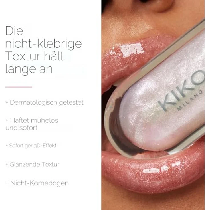 KIKO Milano 3D Hydra Lipgloss, hydratisierendes Lipgloss mit langanhaltendem Glanz, Farbton 09 Soft Coral, 6.5 ml – Bild 3
