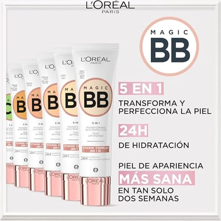 L'Oréal Paris BB Crème C'est Magic Teint-Perfector 5-in-1 feuchtigkeitsspendende Tönung 24 Stunden LSF 11, Medium Dark (05) 30ml – Bild 2
