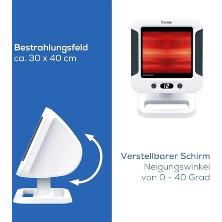 BEURER Infrarot-Wärmestrahler IL 60, 300 Watt, mit UV-Blocker und Überhitzungsschutz zur Linderung von Erkältungen und Muskelverspannungen – Bild 6