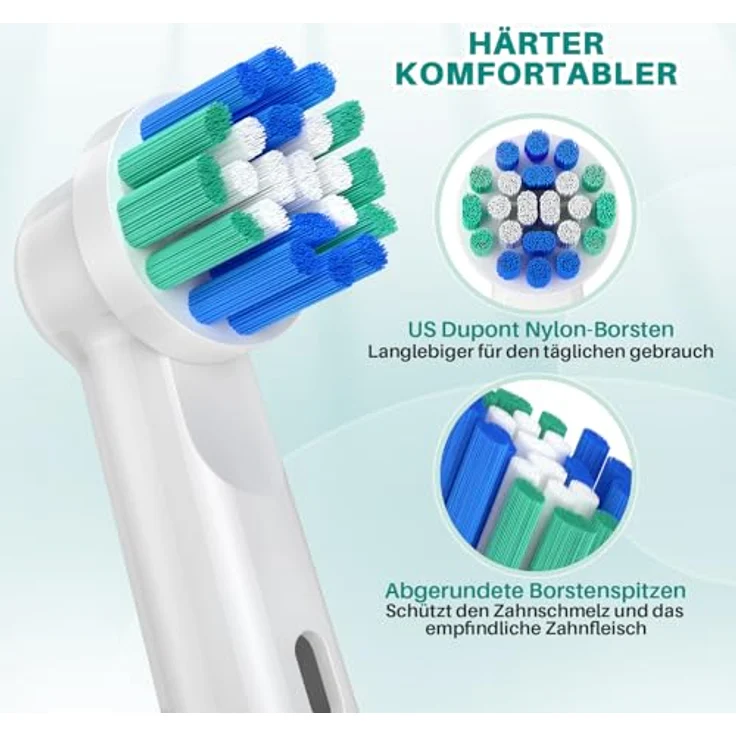 REDTRON Ersatzbürstenköpfe für Oral B, 8er Pack mit präziser Borstenanpassung, passend für Professional Care, Vitality Pro, Smart und Genius Serien, Weiß – Bild 4