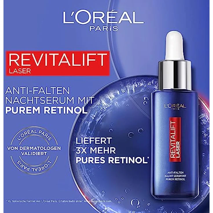 L'Oréal Paris Revitalift Revitalift Laser Retinol Serum Anti-Aging Gesichtsserum 30 ml mit hautverjüngernder Wirkung – Bild 3