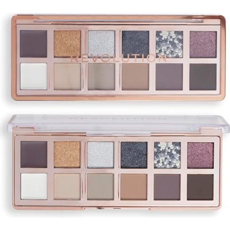 Makeup Revolution The Icon Palette Lidschattenpalette The Smokey Icon Grunge, 12x0.7 g, intensiv pigmentierte Farbtöne mit schimmernd mattem Effekt, vegan – Bild 5