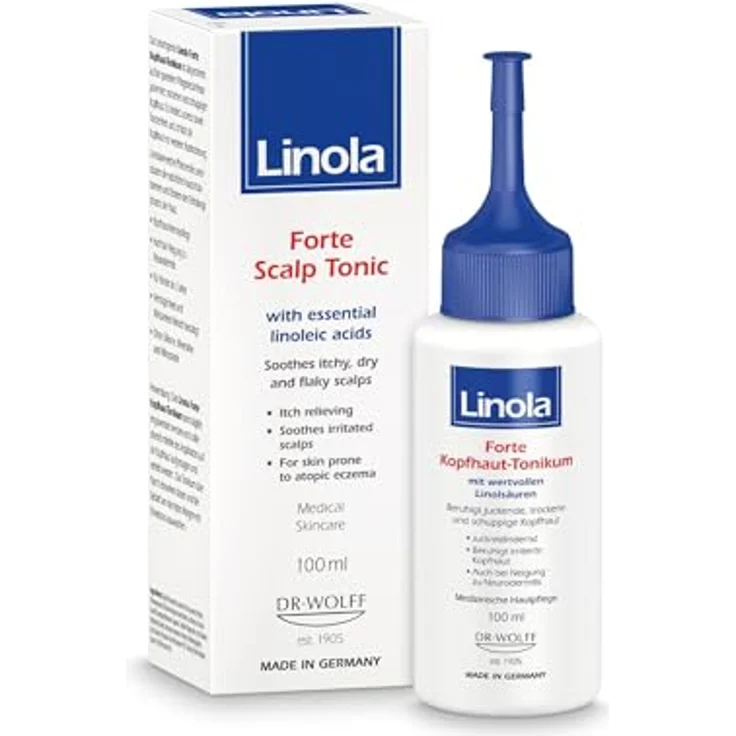 Linola Forte Kopfhaut-Tonikum, 100 ml - Intensivpflege für gereizte Kopfhaut, lindert Juckreiz und Schuppen, ohne Silikone – Bild 2