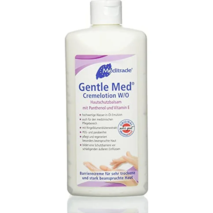 MediTrade Gentle Med® Cremelotion - Hautbalsam mit Panthenol, 500 ml - Wasser-in-Öl-Emulsion für empfindliche Haut – Bild 1