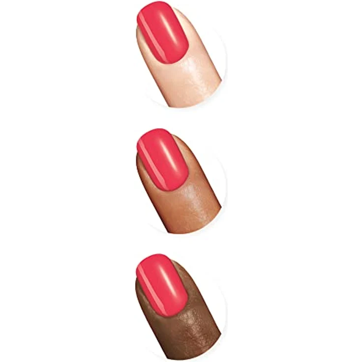 Sally Hansen Insta Dri Nagellack, Rosa(333 Peachy Breeze), 9.17 ml - Schnell trocknender 3-in-1 Nagellack mit bis zu 33% längerem Halt, Schutz vor Absplittern und streifenfreier Farbe in Pink und Peach – Bild 3