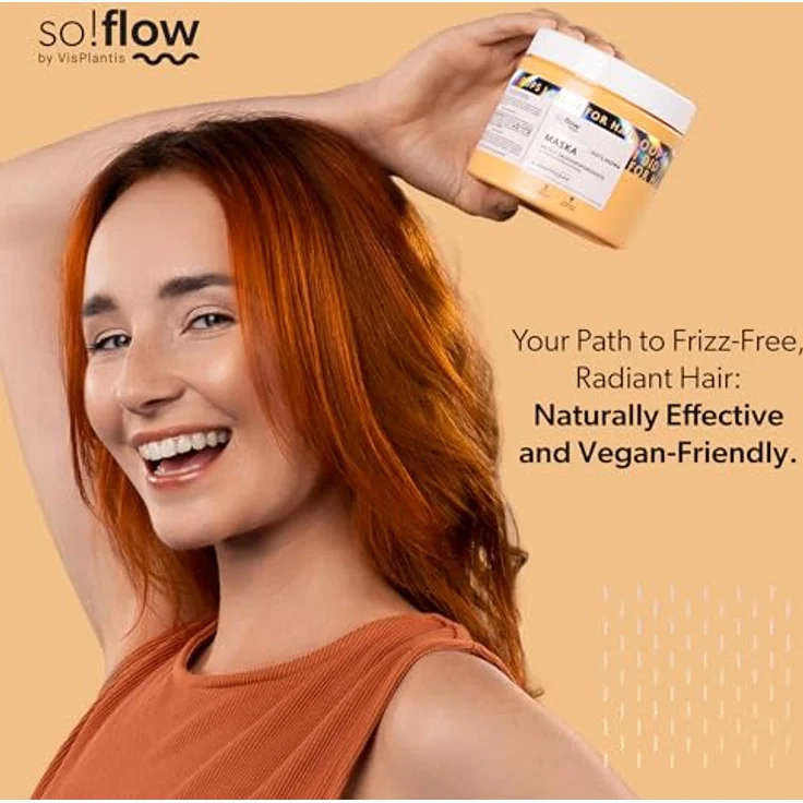 so!flow Medium Porosity Hair Protein-Emollient Mask, Intensive Haarmaske für strapaziertes Haar, 400 ml, mit Avocado- und Macadamiaöl – Bild 6