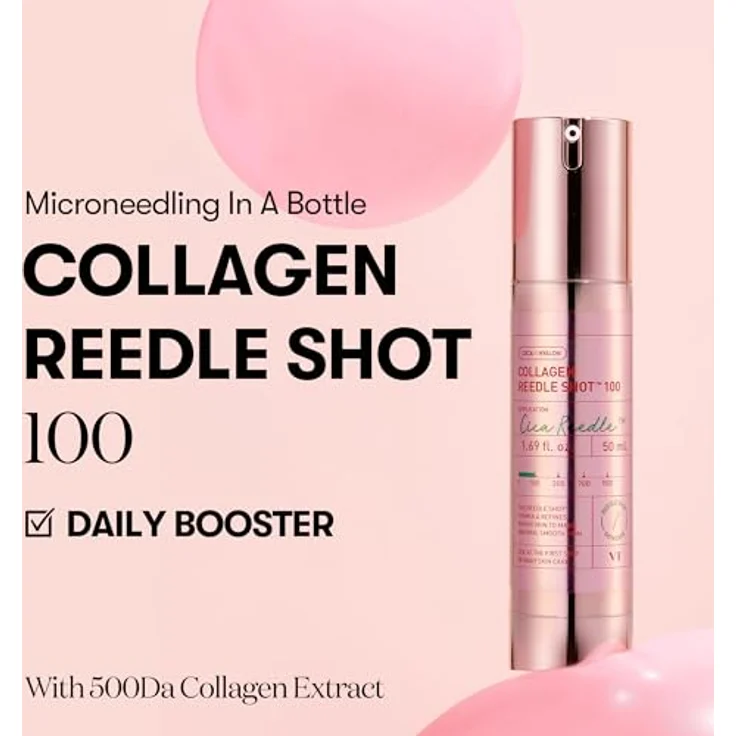 VT Cosmetics Collagen Reedle Shot 100 Serum, 50ml – vegane Gesichtspflege mit Mikronadel-Technologie, glättet feine Linien, verbessert Elastizität, spendet Feuchtigkeit für alle Hauttypen – Bild 2
