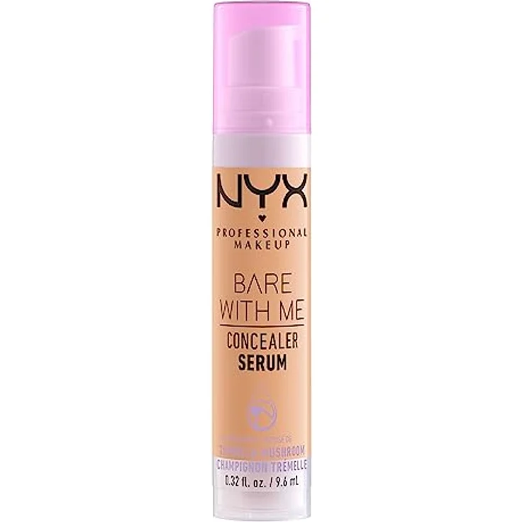 NYX Professional Makeup Abdeckendes Serum mit natürlichem Finish und mittlerer Deckkraft, Concealer gegen Unreinheiten, Augenringe und Rötungen, Bare With Me, Medium Golden, 1 x 9,6 ml – Bild 1