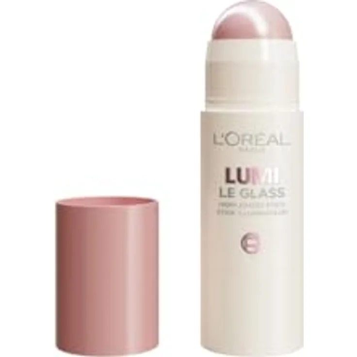 L'Oréal Paris Lumi Le Glass Highlighter Stick Glas, Für strahlenden Teint, 620 PINK BALLET, 1 x 7 ml