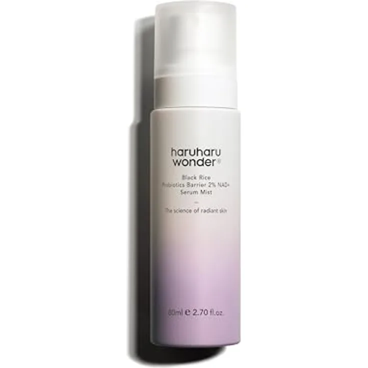 Haruharu Wonder Black Rice Probiotics Barrier NAD+ Serum Mist, erneuernde Gesichtscreme im Spray, 80 ml, feuchtigkeitsspendend und hautbarrierestärkend