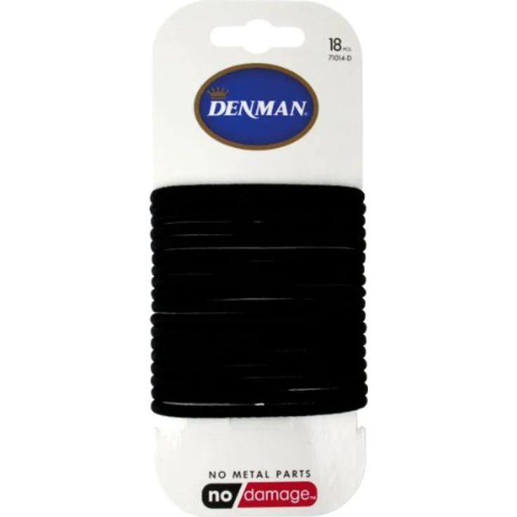 DENMAN Metallfreie Zopfgummis Haargummi Schwarz – Bild 2