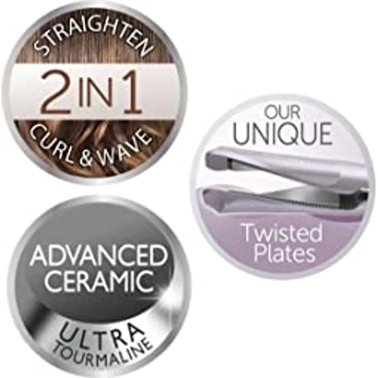 Remington S6606 Curl & Straight Confidence für seidig glattes Haar, silber – Bild 3