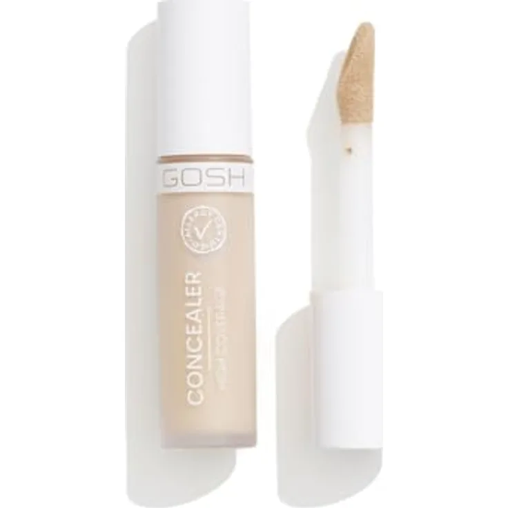 GOSH Concealer High Coverage 002 Ivory, Flüssig Concealer mit hoher Deckkraft für Augenringe, Rötungen & Unreinheiten, vegan & für empfindliche Haut, langanhaltend