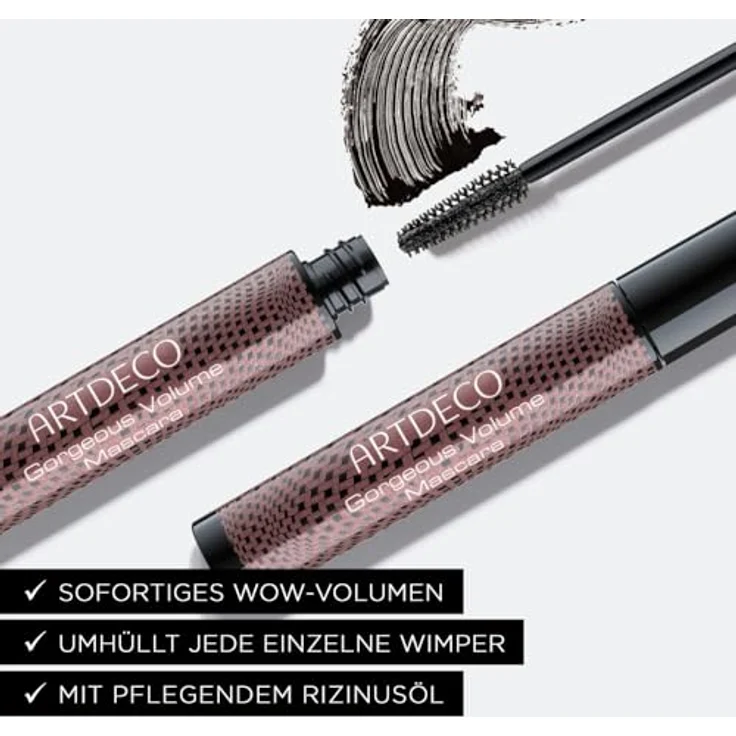 ARTDECO Gorgeous Volume Mascara, Schwarze Mascara mit Reservoir-Bürste für sofortiges Volumen, 14 ml – Bild 5