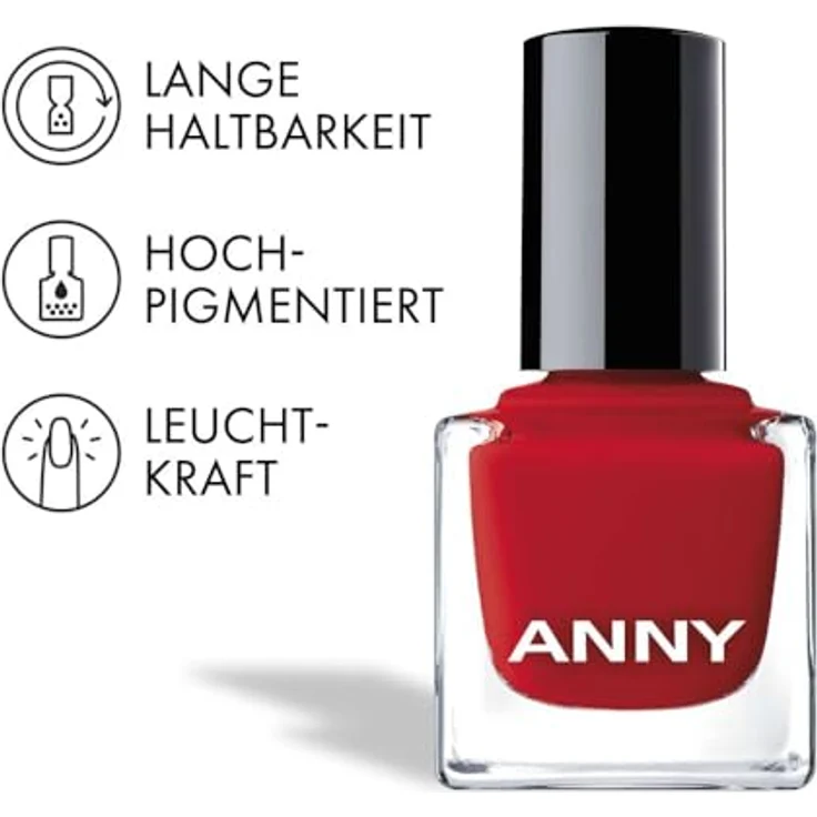 ANNY Nail Polish Women in Red – Hochwertiger Farb-Nagellack, splitterresistent, schnelltrocknend, 15 ml – Bild 4