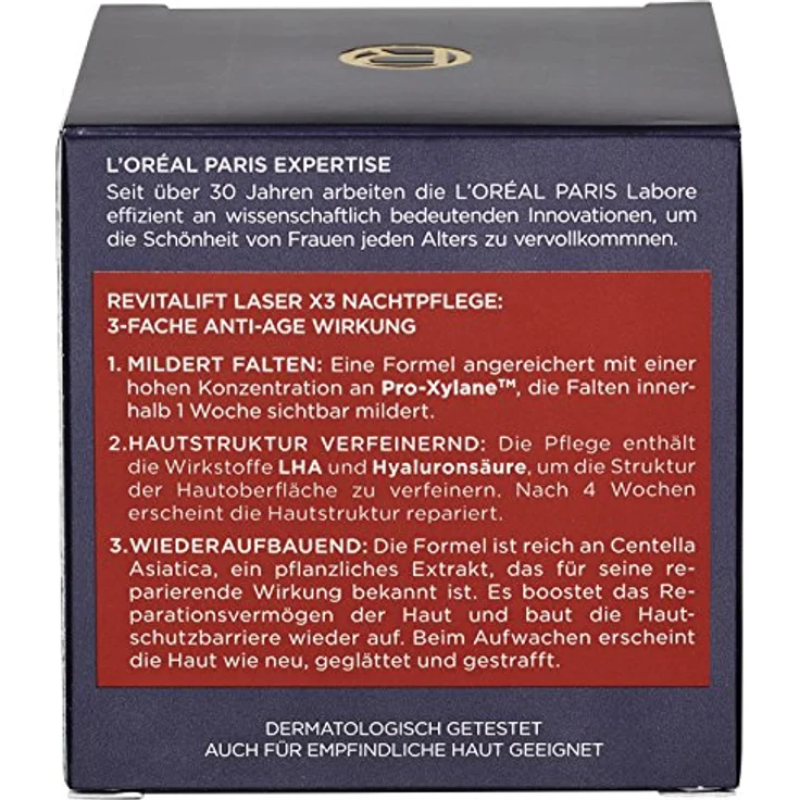 L'Oréal Paris Revitalift Laser X3 Anti-Aging Nacht Gesichtscreme Gesichtsfluid 50 ml mit hautverjüngernder Wirkung – Bild 5
