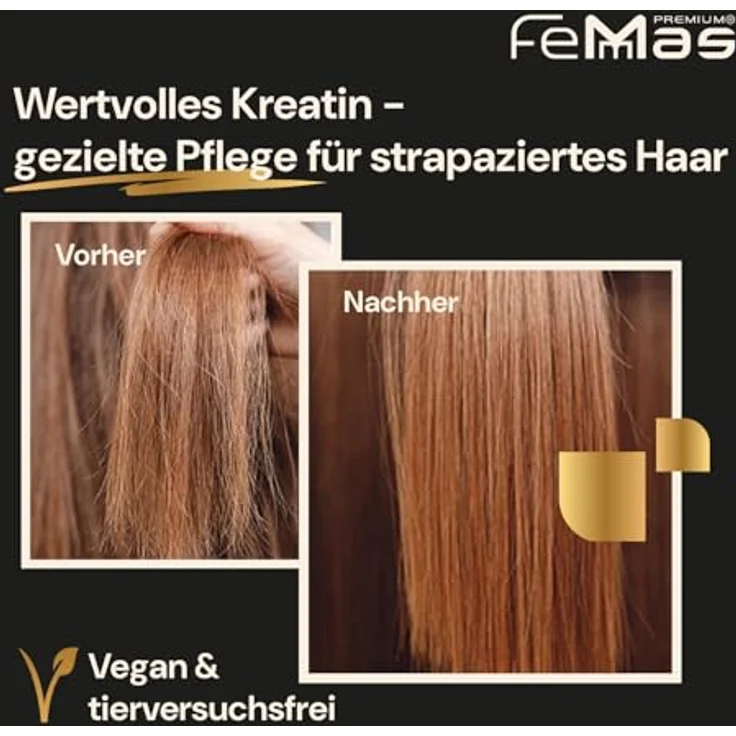 FemMas Argan & Keratin Shampoo 1000ml, pflanzliche Öle und Proteine, Friseur-Qualität mit Pumpe für gesundes und geschmeidiges Haar – Bild 5