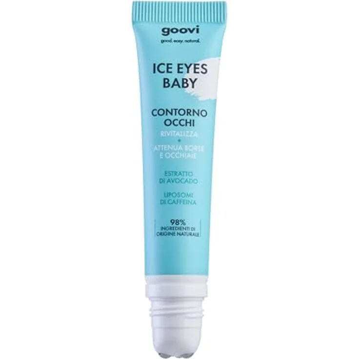 GOOVI Ice Eyes Baby Augencreme, gegen Tränensäcke & Augenringe, kühlender Applikator mit 3 Metallkugeln, 15ml – Bild 3