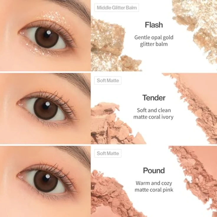 Unleashia Glitterpedia Eye Palette, Lidschattenpalette Farbton No.3 All of Coral Pink, 6.2 g, intensiv pigmentierte Glitzer-Farbtöne für Tag- und Abendlooks – Bild 6