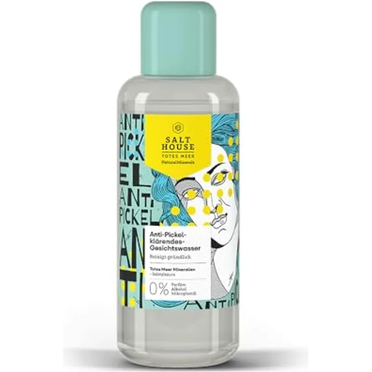 Salthouse Natural Minerals Anti-Pickel-klärendes-Gesichtswasser, reinigt gründlich, ohne auszutrocknen, 200ml