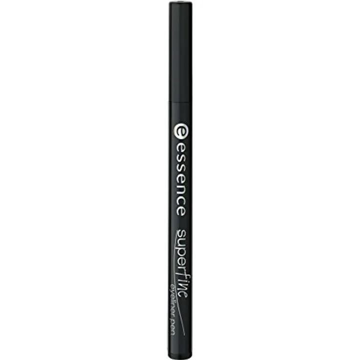 essence super ultra eyeliner pen, Eye Liner, Nr. 01 black, schwarz, definierend, langanhaltend, vegan, ohne Parfüm, ohne Alkohol (1ml)