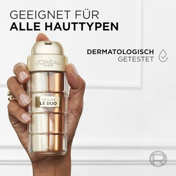 L'Oréal Paris Le Duo Serum für Frauen: für eine glattere, ebenmäßigere Haut & gemilderte Falten mit Kollagen & Vitamin B3 und Cg Age Perfect Zell Renaissance1x 30ml – Bild 5