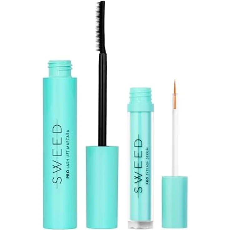 Sweed Mascara-Set, Lashlift Mascara in Schwarz mit augenpflegendem Wimpernserum und Hyaluronsäure, 11 ml – Bild 2