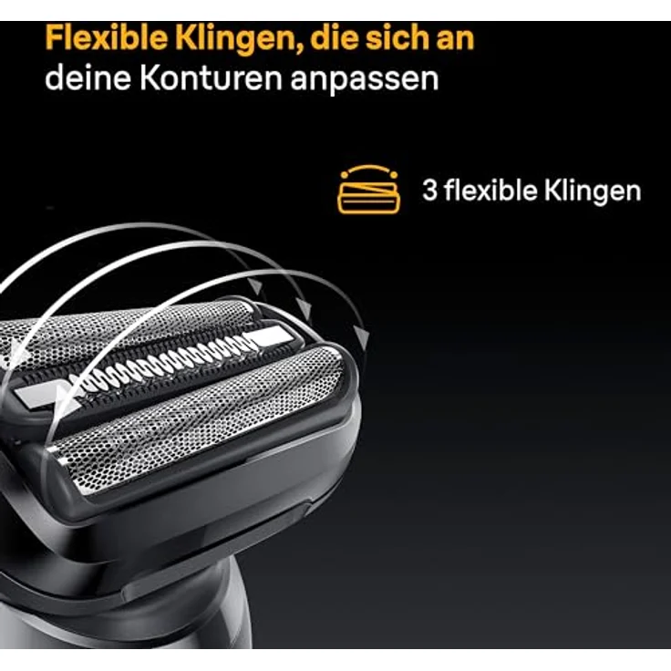 Braun Elektrorasierer Series 5 52-B1600s, 100% wasserdicht, Körperpflege-Aufsatz, bis zu 50 Min Laufzeit, Made in Germany – Bild 3