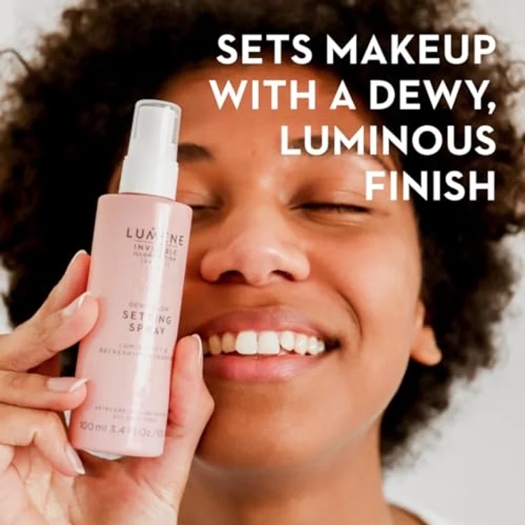 Lumene Invisible Illumination Dewy Glow Setting Spray, feuchtigkeitsspendendes Fixing Spray mit nordischem Weidenröschen und Algen, schwerelos – Bild 2