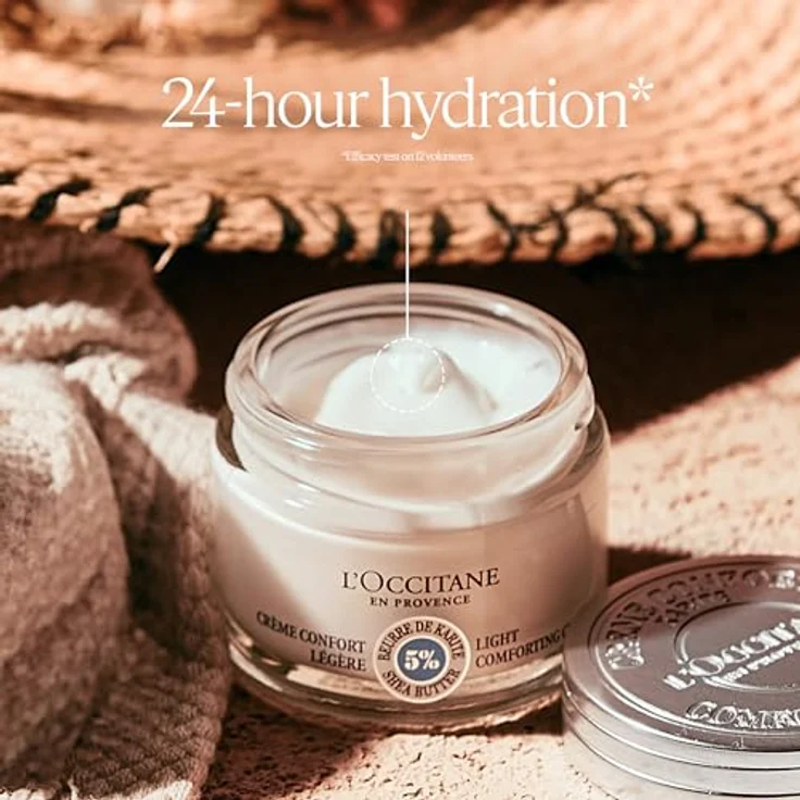 L'Occitane Shea Butter Light Comforting Cream 50 ml, leichte Gesichtscreme – Bild 3