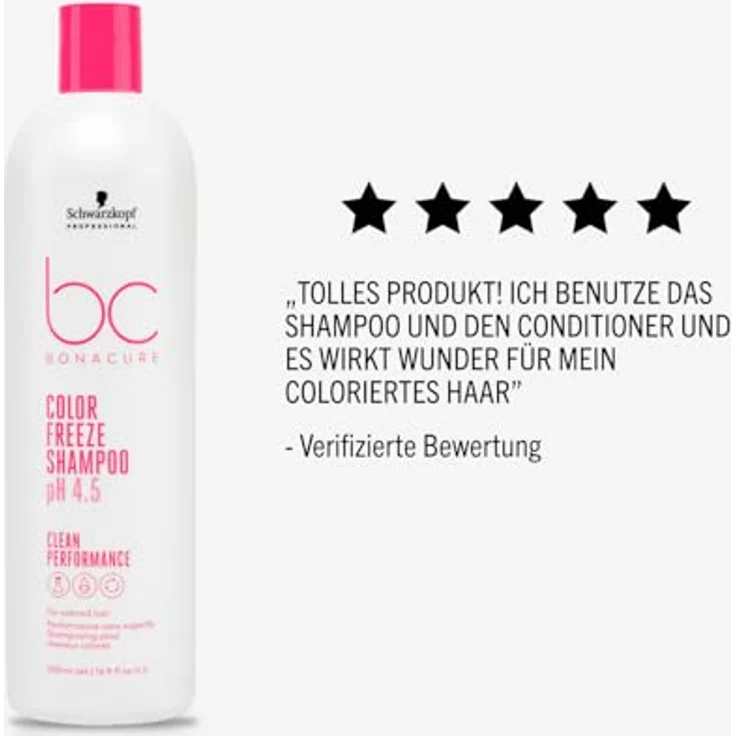 Schwarzkopf Shampoo BonaCure Clean Performance Color Freeze Shampoo pH 4.5 500 ml – Bild 7