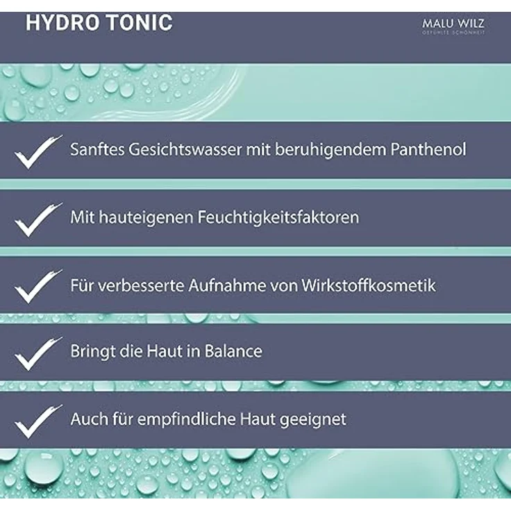 Malu Wilz Hydro Tonic 200 ml I Sanftes Pflege-Gesichtswasser mit beruhigendem Panthenol I Skincare für empfindliche Haut I Ohne Alkohol I Vegan – Bild 4
