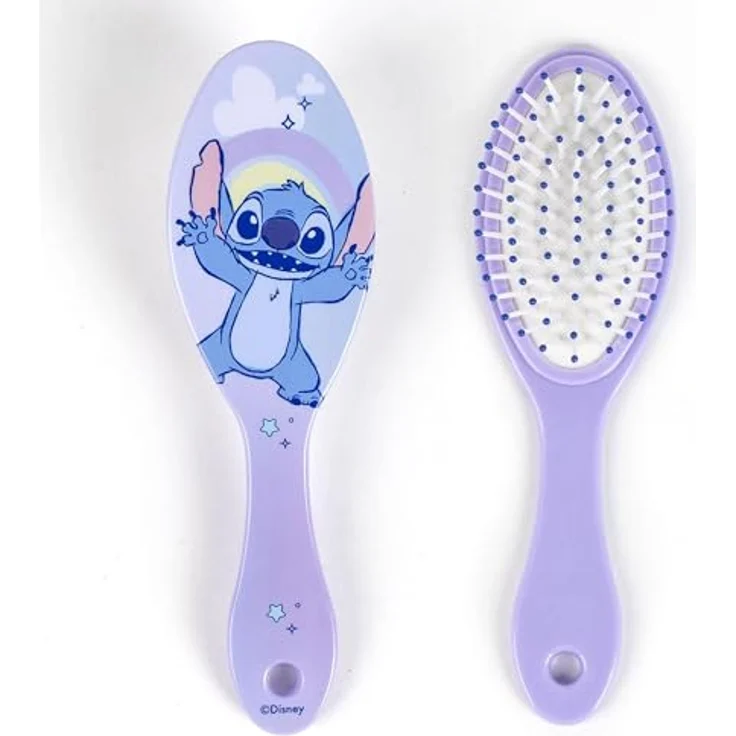 Lilo & Stitch Kulturbeutel, Disney Hygiene-Kit Set mit Handtuch und Haarbürste, bunt – Bild 4