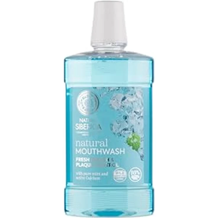 Natura Siberica Natural Mouthwash Fresh Breath & Plaque Control, Mundspülung für frischen Atem, 520 ml, mit Menthol – Bild 2